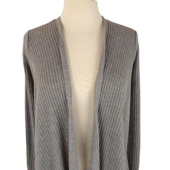 ATHLETA Women's Gray Merino Wool Blend Solstice Wrap Open Front Cardigan XXS - Picture 3 of 11